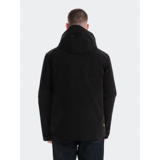 Emerson Men's Hooded Jacket 242.EM10.06-BLACK Emerson Men's Hooded Jacket 242.EM10.06-BLACK