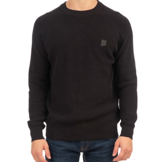 Rebase Ανδρικό Φούτερ Χωρίς Κουκούλα Μαύρο 242rknit-8009 black Rebase Ανδρικό Φούτερ Χωρίς Κουκούλα Μαύρο 242rknit-8009 black