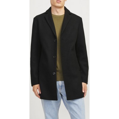 JJ REBEL by Jack And Jones ΑΝΔΡΙΚΟ ΗΜΙΠΑΛΤΟ ΜΑΥΡΟ 12264057 - black JJ REBEL by Jack And Jones ΑΝΔΡΙΚΟ ΗΜΙΠΑΛΤΟ ΜΑΥΡΟ 12264057 - black