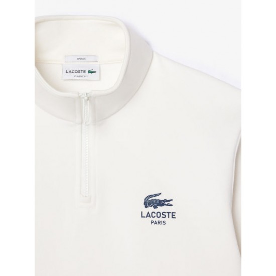 Lacoste Ανδρική Μπλούζα Φούτερ sh2735 00 70v - blanc Lacoste Ανδρική Μπλούζα Φούτερ sh2735 00 70v - blanc