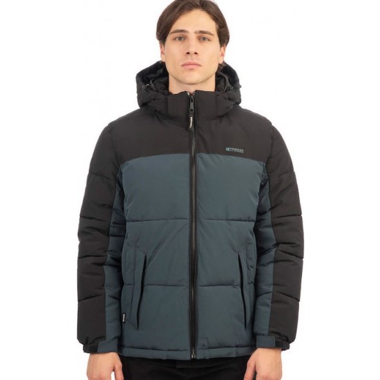 Rebase Μπουφάν puffer 242RJK-2006B - Deep Teal Black Rebase Μπουφάν puffer 242RJK-2006B - Deep Teal Black