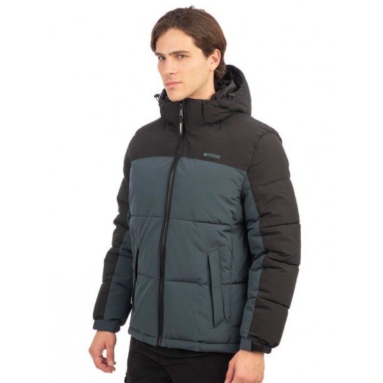Rebase Μπουφάν puffer 242RJK-2006B - Deep Teal Black Rebase Μπουφάν puffer 242RJK-2006B - Deep Teal Black