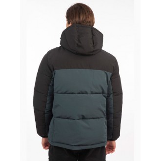 Rebase Μπουφάν puffer 242RJK-2006B - Deep Teal Black Rebase Μπουφάν puffer 242RJK-2006B - Deep Teal Black