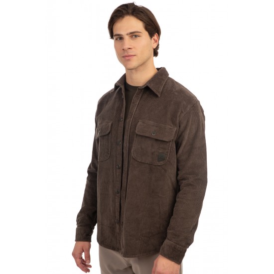 Rebase Overshirts Heavy Corduroy 242RGS-5003 SHADOW GREY Rebase Overshirts Heavy Corduroy 242RGS-5003 SHADOW GREY
