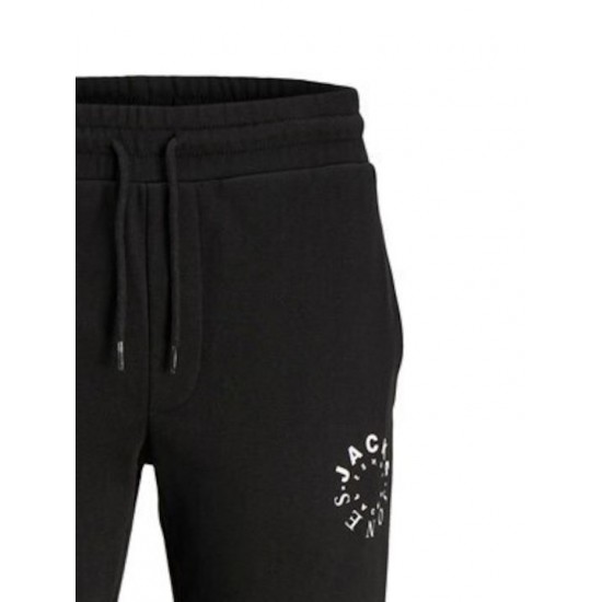 Jack & Jones Παιδικό Παντελόνι Φόρμας Μαύρο 12243445 black Jack & Jones Παιδικό Παντελόνι Φόρμας Μαύρο 12243445 black