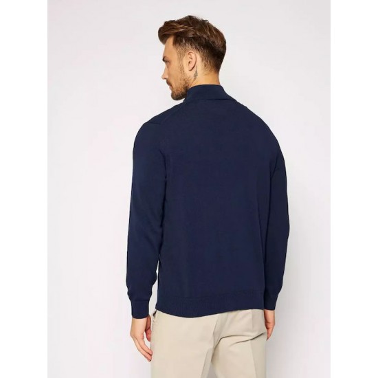 Lacoste Ανδρικό Πουλόβερ με Φερμουάρ Μπλε AH1980 00 166 Lacoste Ανδρικό Πουλόβερ με Φερμουάρ Μπλε AH1980 00 166