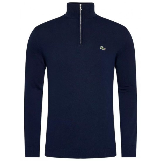 Lacoste Ανδρικό Πουλόβερ με Φερμουάρ Μπλε AH1980 00 166 Lacoste Ανδρικό Πουλόβερ με Φερμουάρ Μπλε AH1980 00 166