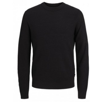 JJ Rebel by Jack and Jones Πλεκτό Μπλουζάκι Λαιμόκοψη Μαύρο 12267599 JJ Rebel by Jack and Jones Πλεκτό Μπλουζάκι Λαιμόκοψη Μαύρο 12267599