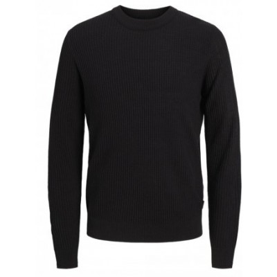 JJ Rebel by Jack and Jones Πλεκτό Μπλουζάκι Λαιμόκοψη Μαύρο 12267599 JJ Rebel by Jack and Jones Πλεκτό Μπλουζάκι Λαιμόκοψη Μαύρο 12267599