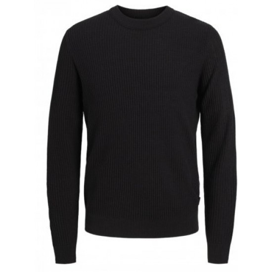 JJ Rebel by Jack and Jones Πλεκτό Μπλουζάκι Λαιμόκοψη Μαύρο 12267599 JJ Rebel by Jack and Jones Πλεκτό Μπλουζάκι Λαιμόκοψη Μαύρο 12267599