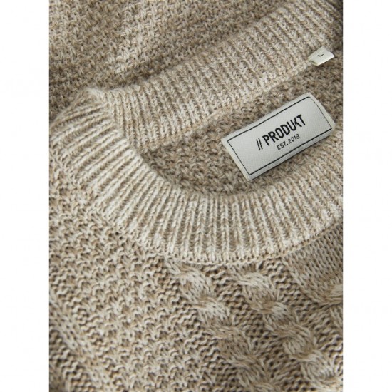 Product CREW NECK KNIT 12259931 - MOONBEAM-MIXED WITH Product CREW NECK KNIT 12259931 - MOONBEAM-MIXED WITH
