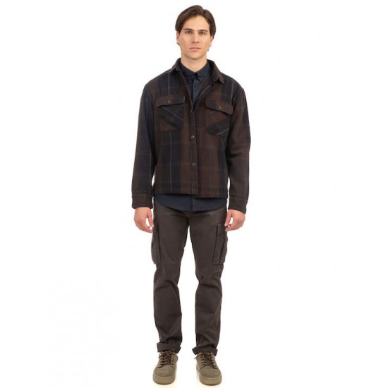 Rebase Overshirt Μακρυμάνικo Φανελένιο Πουκάμισο σε Κανονική Γραμμή Καρό 242RGS-5010 CC8 DARK NAVY Rebase Overshirt Μακρυμάνικo Φανελένιο Πουκάμισο σε Κανονική Γραμμή Καρό 242RGS-5010 CC8 DARK NAVY