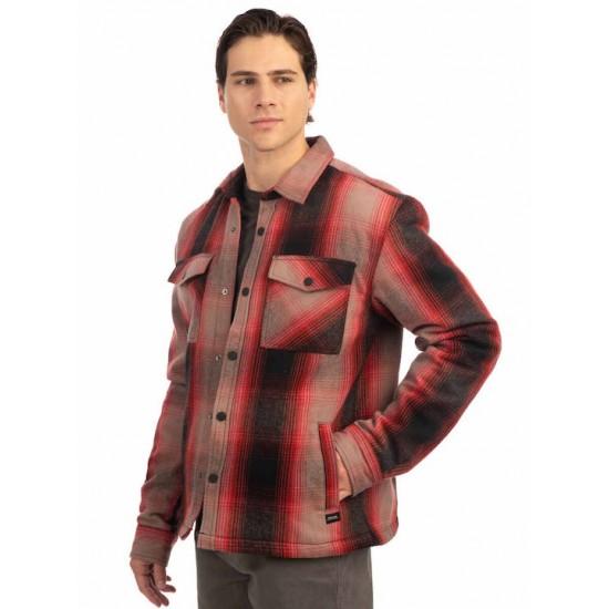 Rebase Overshirt Μακρυμάνικo Φανελένιο Πουκάμισο σε Κανονική Γραμμή Καρό RGS-5010 CC28 RED GREIGE Rebase Overshirt Μακρυμάνικo Φανελένιο Πουκάμισο σε Κανονική Γραμμή Καρό RGS-5010 CC28 RED GREIGE