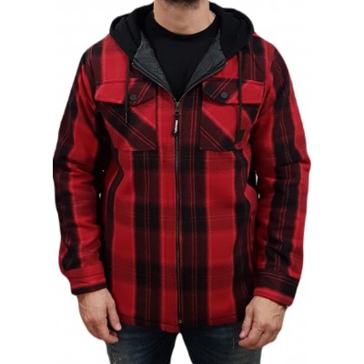 Rebase Overshirt Πανωφόρι 242RGS-5011 - CC40 Black-Red