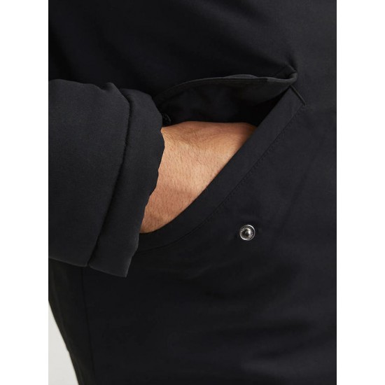 JJ Rebel by Jack & Jones Χειμωνιάτικο Μπουφάν Παρκά Αντιανεμικό Μαύρο 12264070 BLACK JJ Rebel by Jack & Jones Χειμωνιάτικο Μπουφάν Παρκά Αντιανεμικό Μαύρο 12264070 BLACK