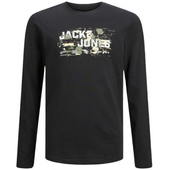 Jack & Jones Παιδική Μπλούζα Μακρυμάνικη 12263092 BLACK Jack & Jones Παιδική Μπλούζα Μακρυμάνικη 12263092 BLACK