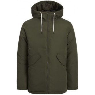 JJ Rebel by Jack & Jones Χειμωνιάτικο Μπουφάν Παρκά Αντιανεμικό Λαδί 12264070-Forest Night JJ Rebel by Jack & Jones Χειμωνιάτικο Μπουφάν Παρκά Αντιανεμικό Λαδί 12264070-Forest Night