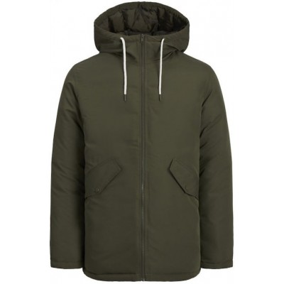 JJ Rebel by Jack & Jones Χειμωνιάτικο Μπουφάν Παρκά Αντιανεμικό Λαδί 12264070-Forest Night JJ Rebel by Jack & Jones Χειμωνιάτικο Μπουφάν Παρκά Αντιανεμικό Λαδί 12264070-Forest Night