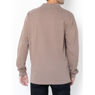 The Bostonians Polo Μπλούζα Μακρυμάνικη ΚΑΦΕ 3PL0001-B735BR The Bostonians Polo Μπλούζα Μακρυμάνικη ΚΑΦΕ 3PL0001-B735BR