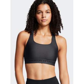 Under Armour Crossback Mid Bra Γυναικείο Μπουστάκι Γκρι 1361034-010