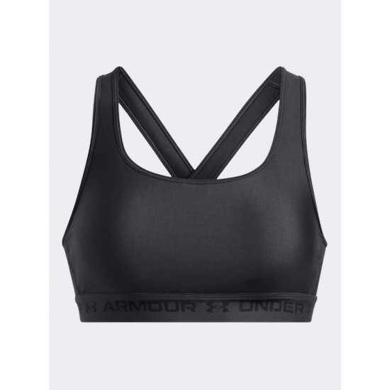 Under Armour Crossback Mid Bra Γυναικείο Μπουστάκι Γκρι 1361034-010 Under Armour Crossback Mid Bra Γυναικείο Μπουστάκι Γκρι 1361034-010