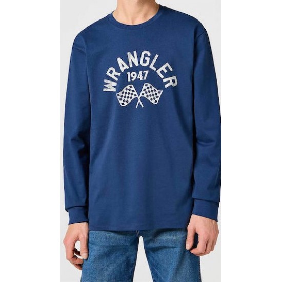 Wrangler Μπλούζα Μακρυμάνικη μπλε σκούρο 112357447-navy Wrangler Μπλούζα Μακρυμάνικη μπλε σκούρο 112357447-navy