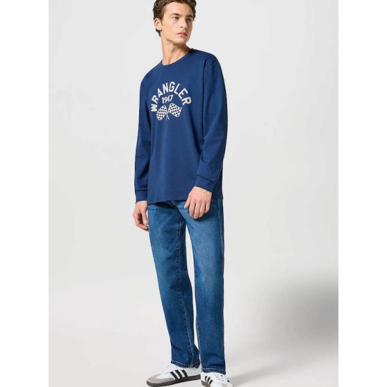 Wrangler Μπλούζα Μακρυμάνικη μπλε σκούρο 112357447-navy Wrangler Μπλούζα Μακρυμάνικη μπλε σκούρο 112357447-navy