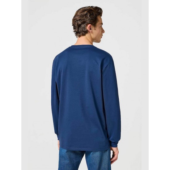 Wrangler Μπλούζα Μακρυμάνικη μπλε σκούρο 112357447-navy Wrangler Μπλούζα Μακρυμάνικη μπλε σκούρο 112357447-navy
