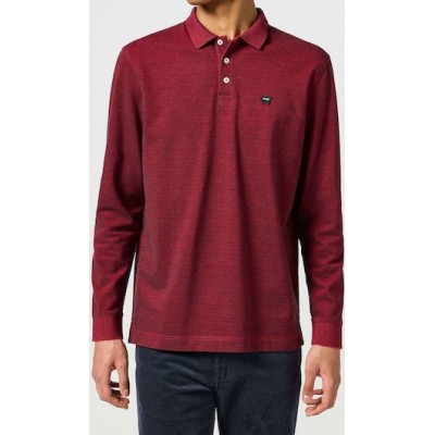Wrangler Polo Μπλούζα Μακρυμάνικη ΜΠΟΡΝΤΟ 112357286 RED