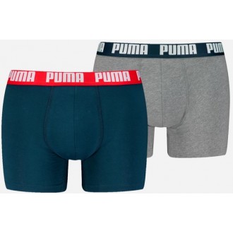 Puma Basic Ανδρικά Μποξεράκια 2Pack 701226387 006 020 - navy-green melange Puma Basic Ανδρικά Μποξεράκια 2Pack 701226387 006 020 - navy-green melange