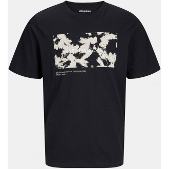 Jack & Jones Monochrome Shape Tee Ss Cre Jn 12269827-black Jack & Jones Monochrome Shape Tee Ss Cre Jn 12269827-black