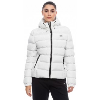 Be:Nation Κοντό Γυναικείο Puffer Μπουφάν για Χειμώνα  08102306 white