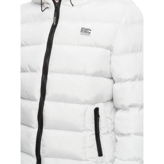 Be:Nation Κοντό Γυναικείο Puffer Μπουφάν για Χειμώνα 08102306 white Be:Nation Κοντό Γυναικείο Puffer Μπουφάν για Χειμώνα 08102306 white
