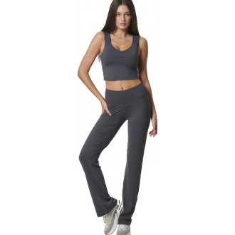 Body Action Γυναικείο Κολάν Ψηλόμεσο Γκρι 011426-PEARL GREY 03G