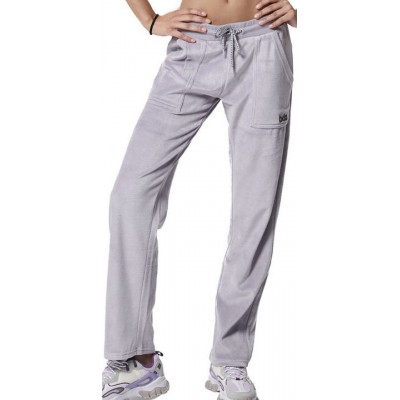 Body Action Παντελόνι Φόρμας Βελουτέ 021436-Lilac Grey