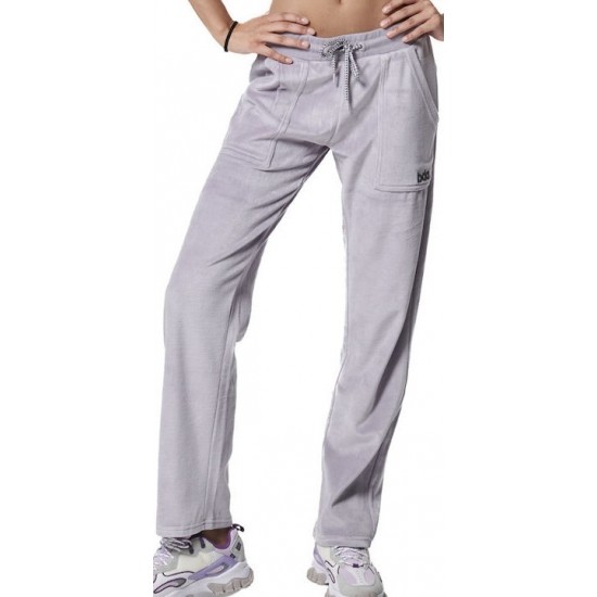 Body Action Παντελόνι Φόρμας Βελουτέ 021436-Lilac Grey Body Action Παντελόνι Φόρμας Βελουτέ 021436-Lilac Grey