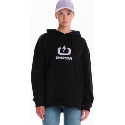 Emerson Γυναικείο Φούτερ με Κουκούλα Μαύρο 242.EW20.001-Black Emerson Γυναικείο Φούτερ με Κουκούλα Μαύρο 242.EW20.001-Black