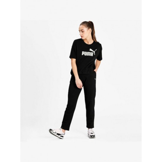 Puma Essentials Ψηλόμεσο Παντελόνι Φόρμας Μαύρο 586846-01 Puma Essentials Ψηλόμεσο Παντελόνι Φόρμας Μαύρο 586846-01
