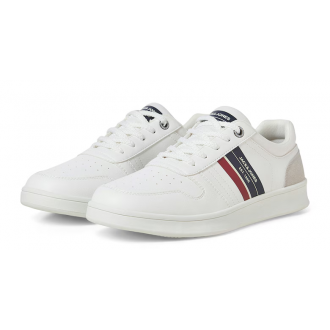 Jack & Jones JFWDANG COMBO SNEAKER 12221815 - bright white- red dahlia Jack & Jones JFWDANG COMBO SNEAKER 12221815 - bright white- red dahlia