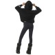 Body Action Γυναικείο Cropped Κολάν Ψηλόμεσο Μαύρο 011320 black
