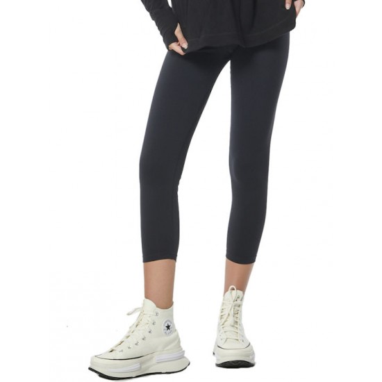 Body Action Γυναικείο Cropped Κολάν Ψηλόμεσο Μαύρο 011320 black