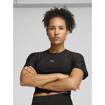 Puma Γυναικεία Μπλούζα με Δαντέλα Μαύρη 526776-01
