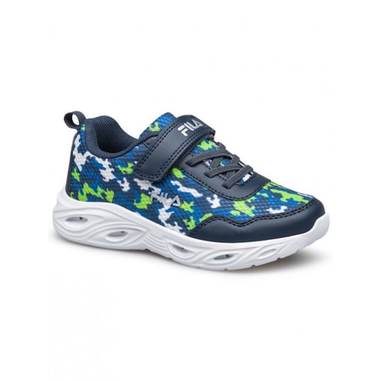 Fila Memory Παιδικά Sneakers με Σκρατς & Φωτάκια Μπλε 3AF51010-233 Fila Memory Παιδικά Sneakers με Σκρατς & Φωτάκια Μπλε 3AF51010-233
