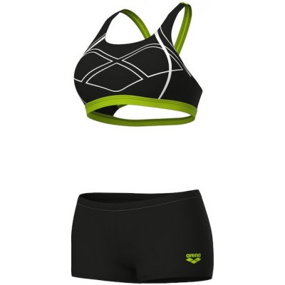 Arena Παιδικό Μαγιό Μπικίνι Μαύρο Λαχανί  008932-560 black artic lime