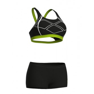 Arena Παιδικό Μαγιό Μπικίνι Μαύρο Λαχανί  008932-560 black artic lime