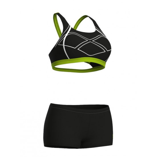 Arena Παιδικό Μαγιό Μπικίνι Μαύρο Λαχανί  008932-560 black artic lime