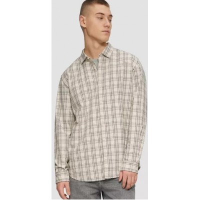 QS by S.Oliver Regular fittextured check cotton shirt 2164616-90N0 QS by S.Oliver Regular fittextured check cotton shirt 2164616-90N0
