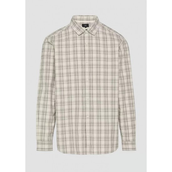 QS by S.Oliver Regular fittextured check cotton shirt 2164616-90N0 QS by S.Oliver Regular fittextured check cotton shirt 2164616-90N0