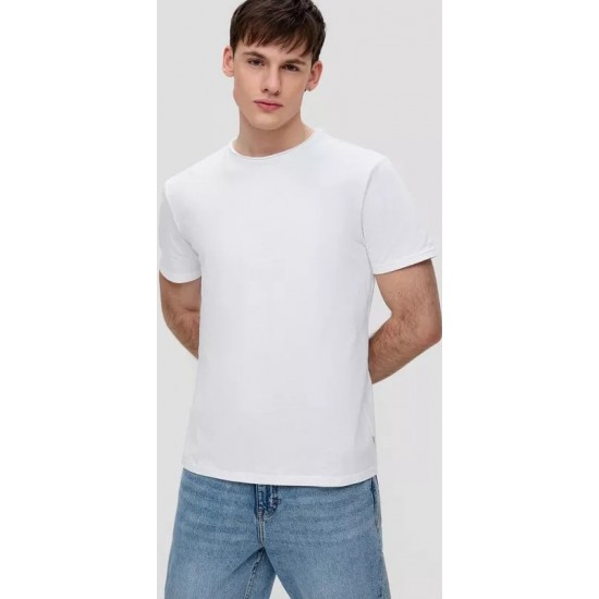 QS by S.Oliver Men Cotton Classic Τ-Shirt 2141633-0100 QS by S.Oliver Men Cotton Classic Τ-Shirt 2141633-0100