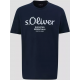 S.Oliver Men Cotton Classic T-shirt with a logo print 2139909-59d1 S.Oliver Men Cotton Classic T-shirt with a logo print 2139909-59d1